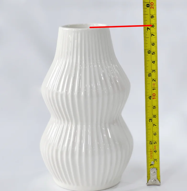 Modern nordic ceramic vase white ceramic vases for home decor ceramic face vase