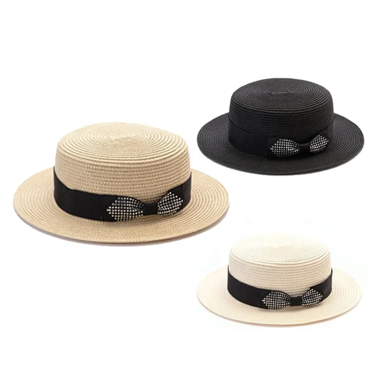 flat top straw boater hat