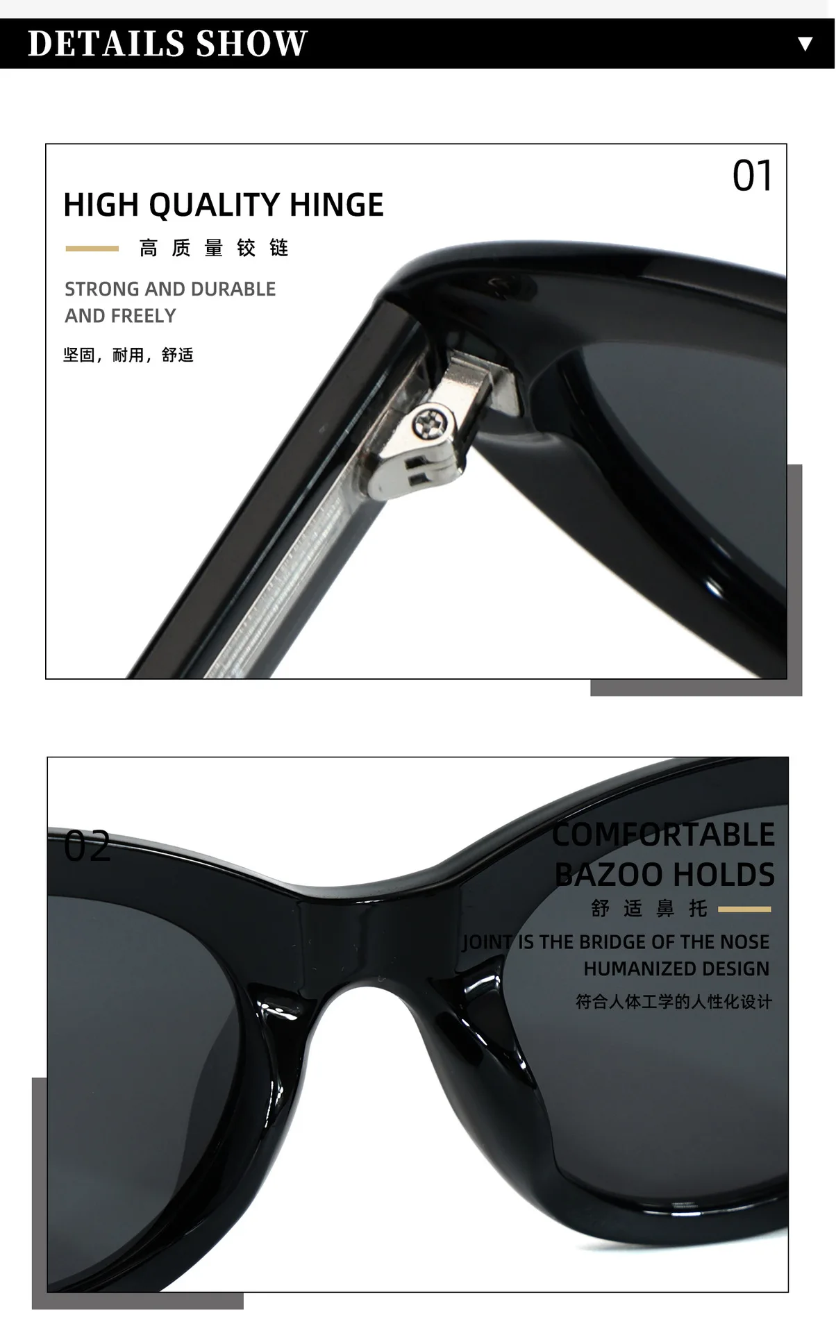 时尚黑色高档镜框墨镜时尚潮流小镜框窄TR90猫眼醋酸纤维男女太阳镜