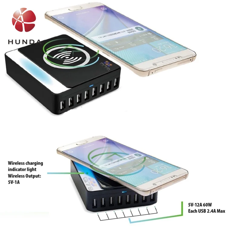 Универсальное беспроводное зарядное устройство HUNDA 2020 Qi для быстрой зарядки мобильного телефона