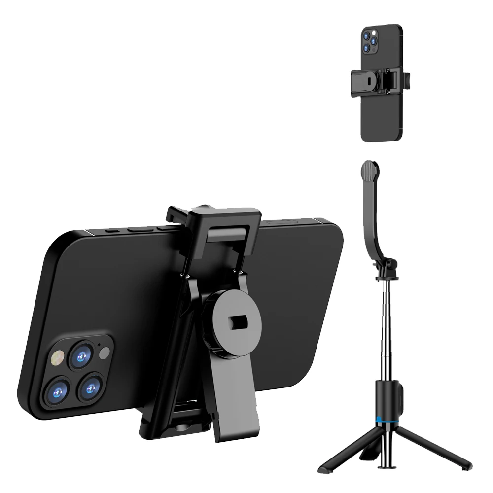C01 Detachable Phone Clip Remote Control Mini Selfie Stick Tripod Extended Length 1060mm Mobile Phone Holder Rotatable