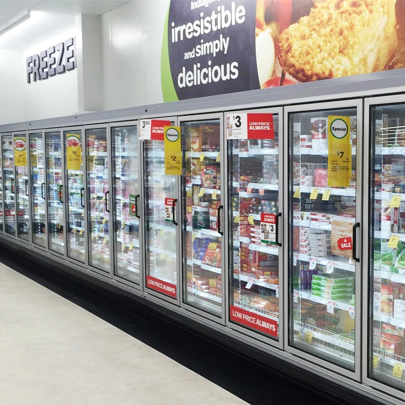 Commercial 6 Glass Door Beer Milk Refrigerator Display Freezer Cabinet Supermarket Multideck Fridge Chiller Upright Freezer