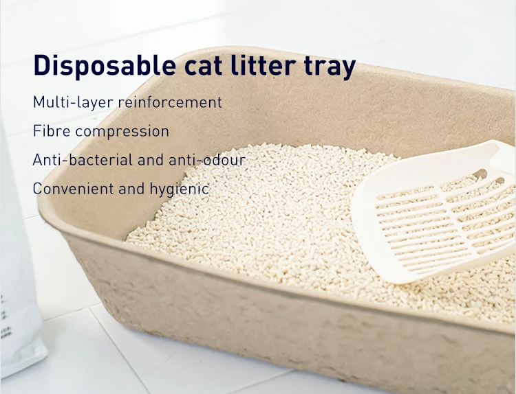Cardboard Paper Fiber Disposable Cat Litter Box Cat Litter Basin Litter