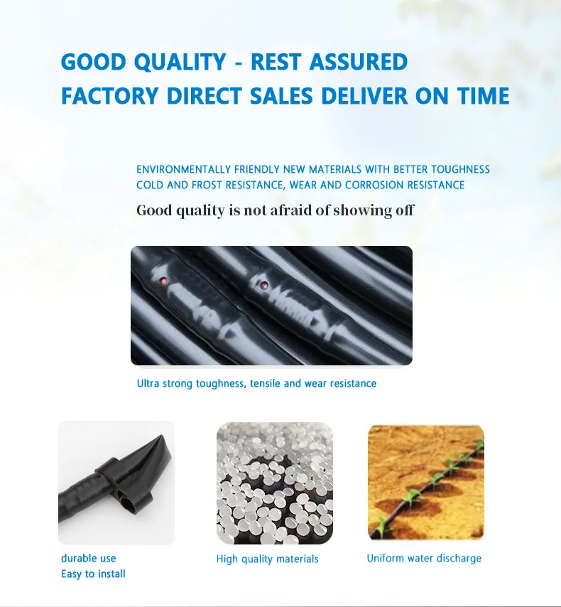 Good Price Custom 16mm Irrigation System Drip Pipe With Cylindrical Dripper For Agriculture