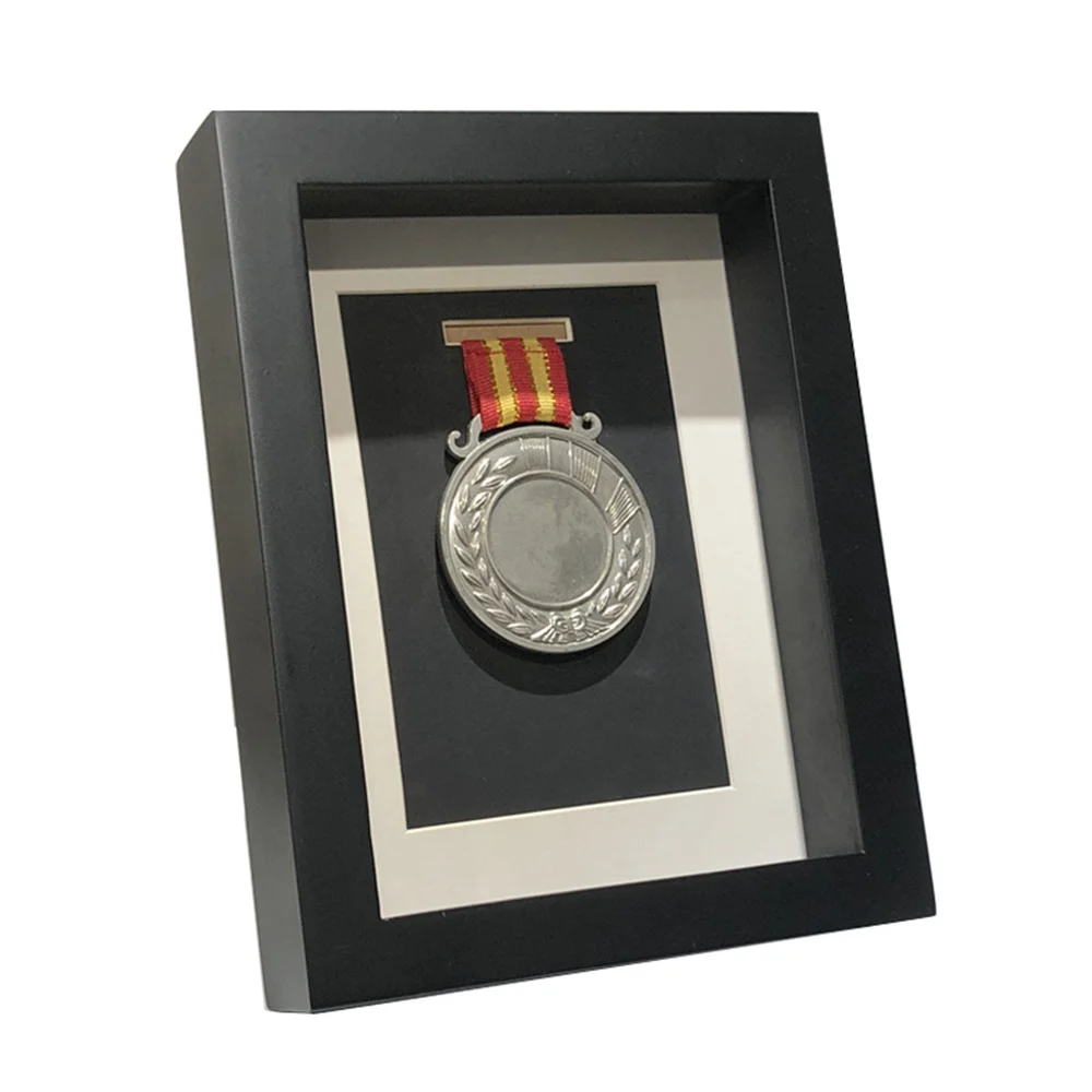 Vitrine En Bois Pour Médailles - Boîte De Rangement Marathon Et Sport