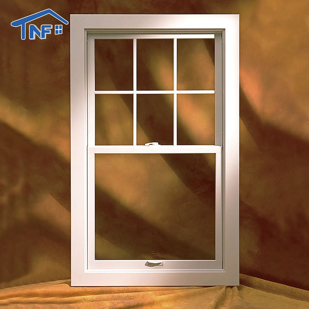American NFRC Certification the Most Efficient Aluminum LowE Glass Hurricane Proof Single Hung Window Double Hung windows