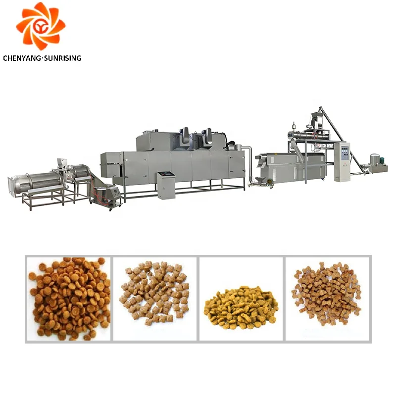 Jinan Chenyang Dog Snacks Machine Dog Food Extruder Extruded Dry Pet Food Production Line