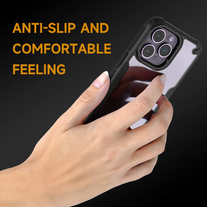 Clear Hard Back Heavy Duty Shockproof Advanced Protective Bumper Case