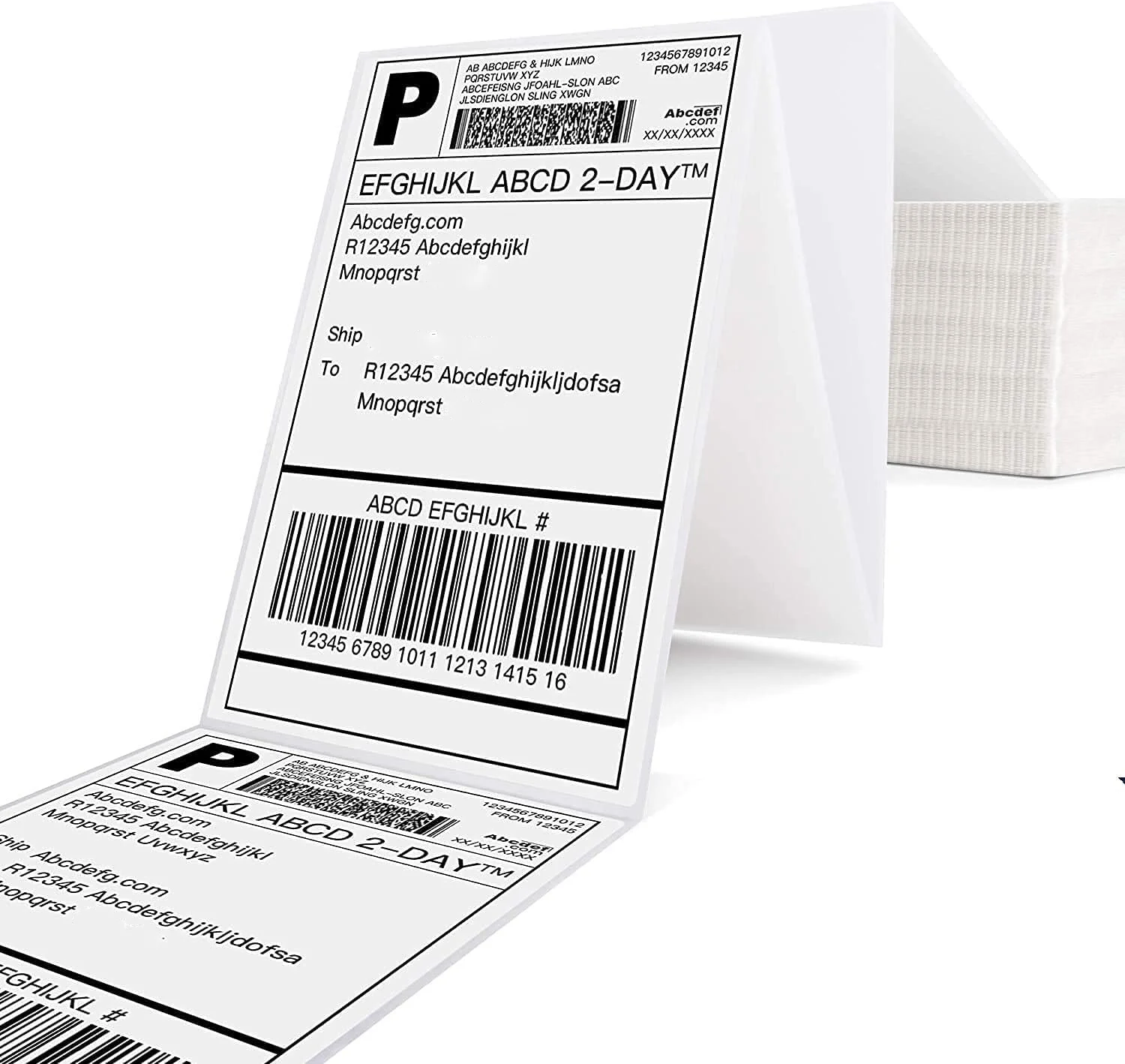 Direct Thermal Shipping Labels - Pack of 500 4x6 Thermal Labels Fanfold with Perforated and Strong Adhesive
