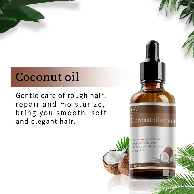100% чистое натуральное кокосовое масло для волос с личным логотипом для мужчин и женщин