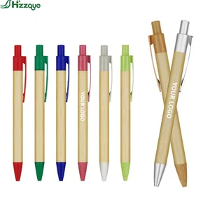 Wholesale Cheap Bamboo Ballpoint Pen Custom logo Promotion 1.0mm Writing Width