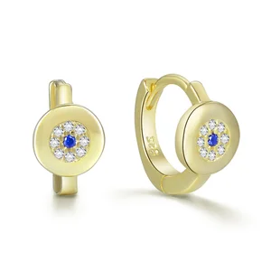 Newest Simple Fashion 925 Sterling Silver Aaa Cubic Zirconia K Earrings Gold