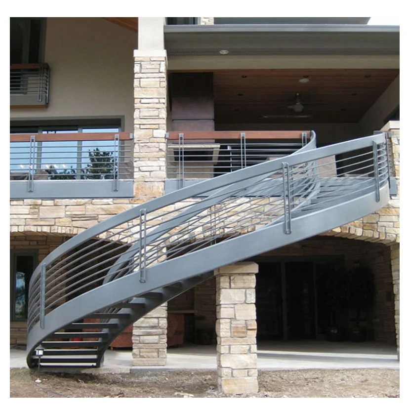 Concrete Stairs Steel Rail. Concrete Spiral Staircase. Colorado Custom Iron works. Айрон тейлор