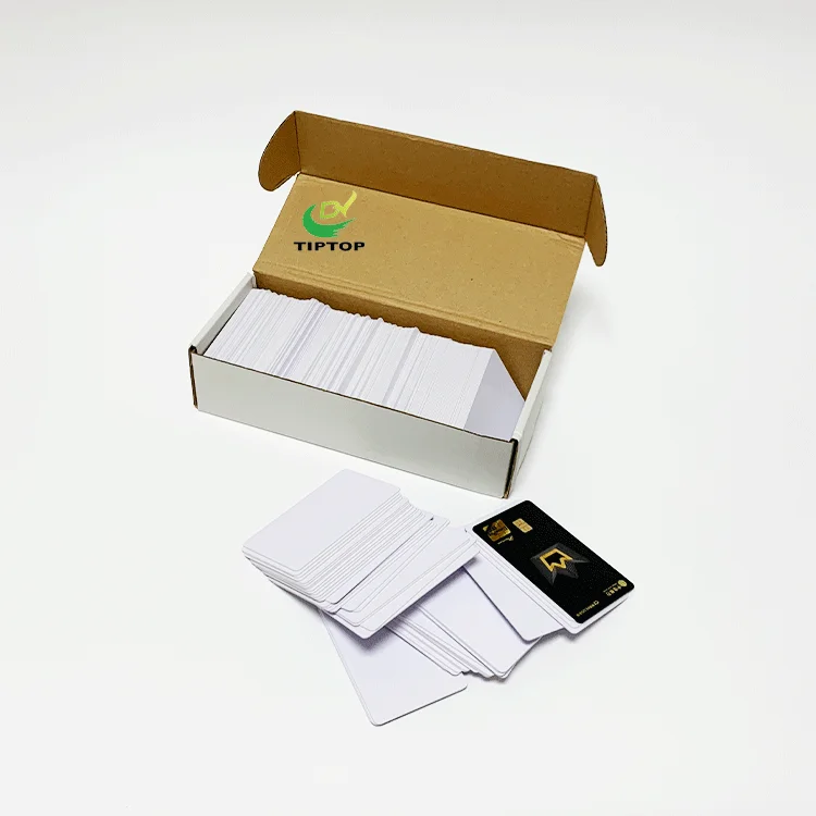 Низкая цена надежный поставщик Tiptop цветная или белая струйная печать ПВХ пластиковая идентификационная карта