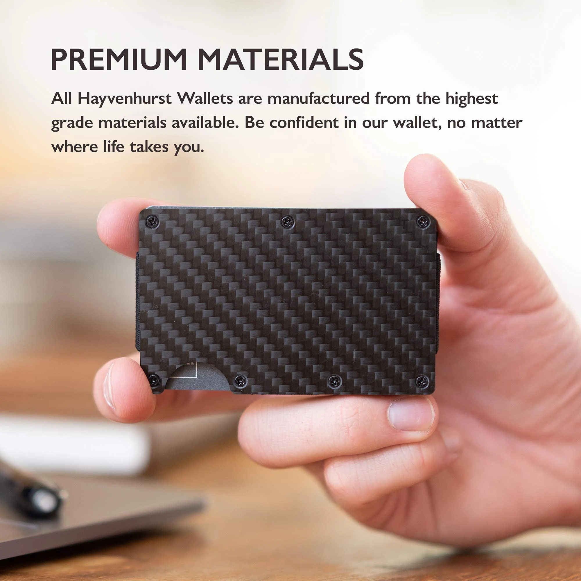 Men's Slim Blocks Rfid Scanners Wallet Minimalistic & Seamless Carbon