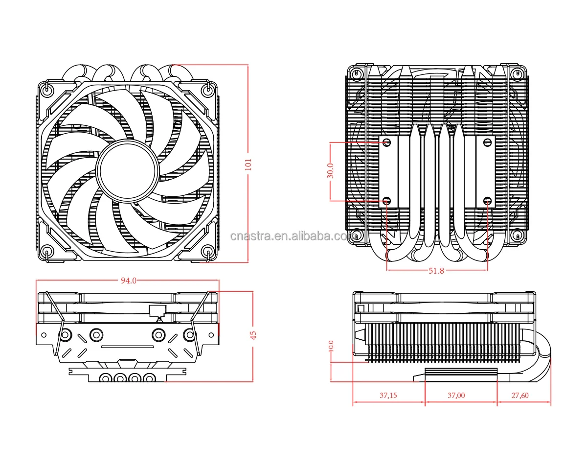 Low Profile Cpu Radiator, IS-40X, LGA1700, 1200, 115x - detail 22