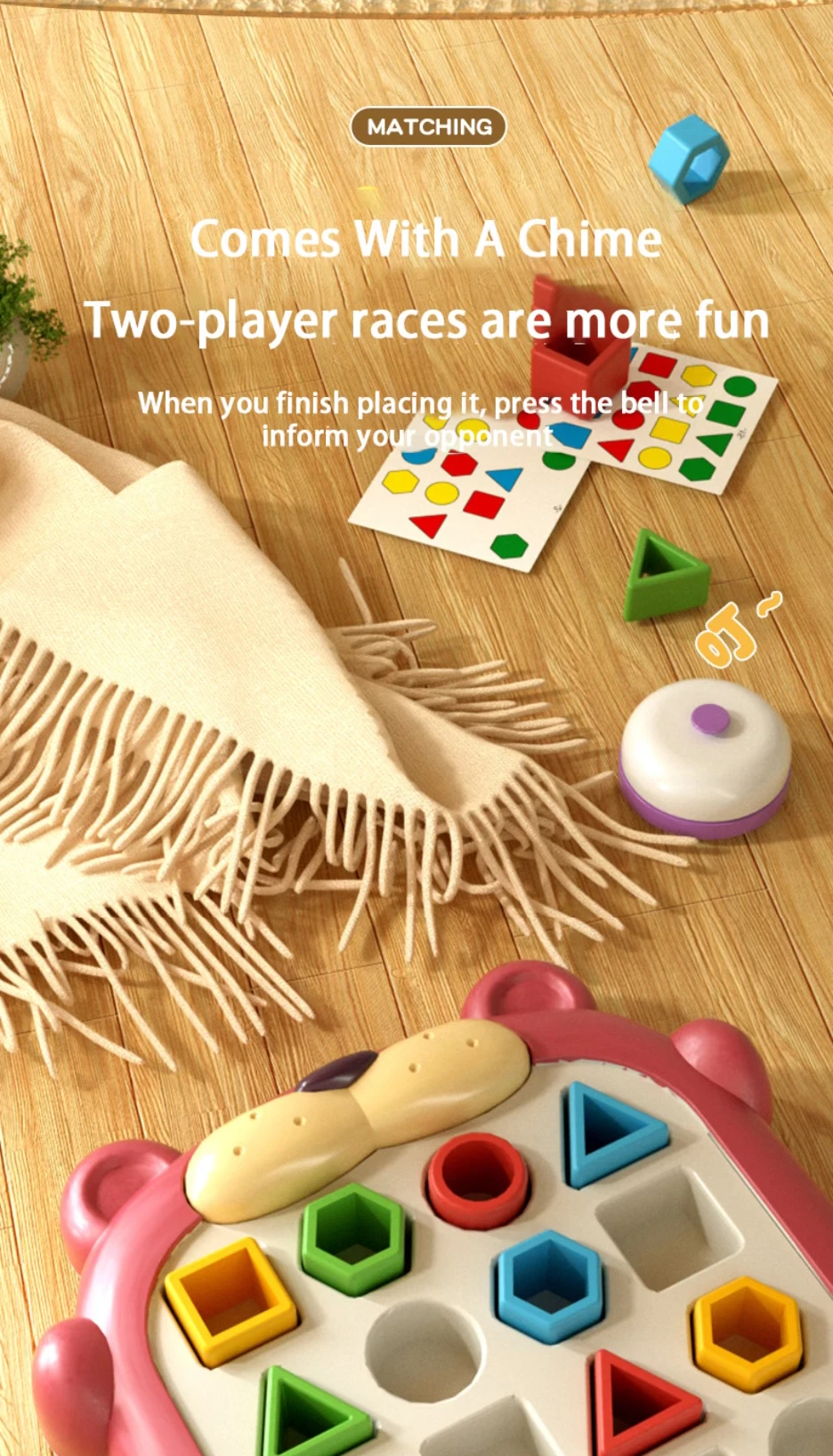 Sl Montessori Sensory Education Shape Puzzle Matching Blocks Board