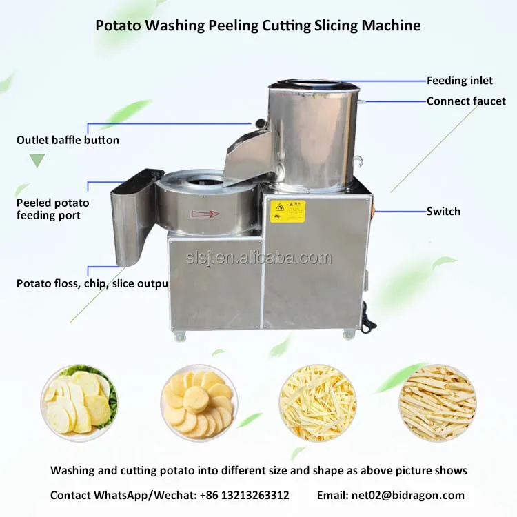 Machine Potato French Fries Cutting Machine Potato Peeling and Slicing Making Machine Peeling Potato in Egypt