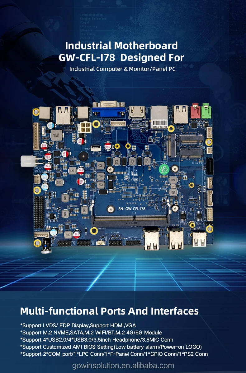 Gowin I78 Custom Motherboard - Intel Whiskey Lake Power
