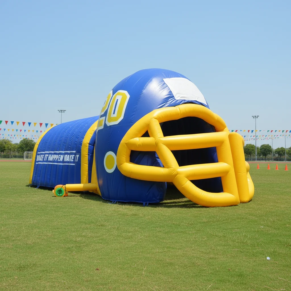 Magefertigter Groer Aufblasbarer American Football Helm mit Logoaufdruck