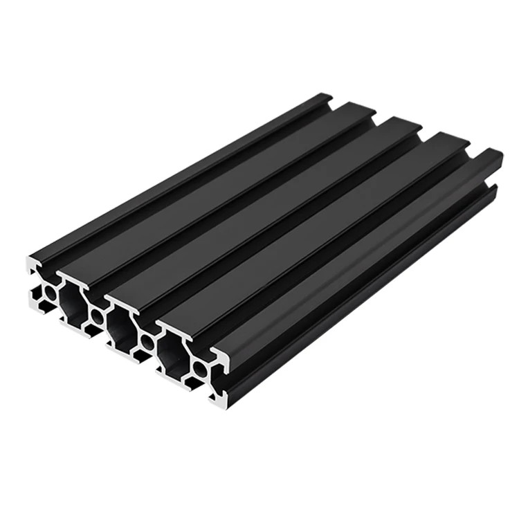 2080 črn industrijski ekstruzijski aluminijev profil oprema avtomatizacija aluminijeva zlitina
