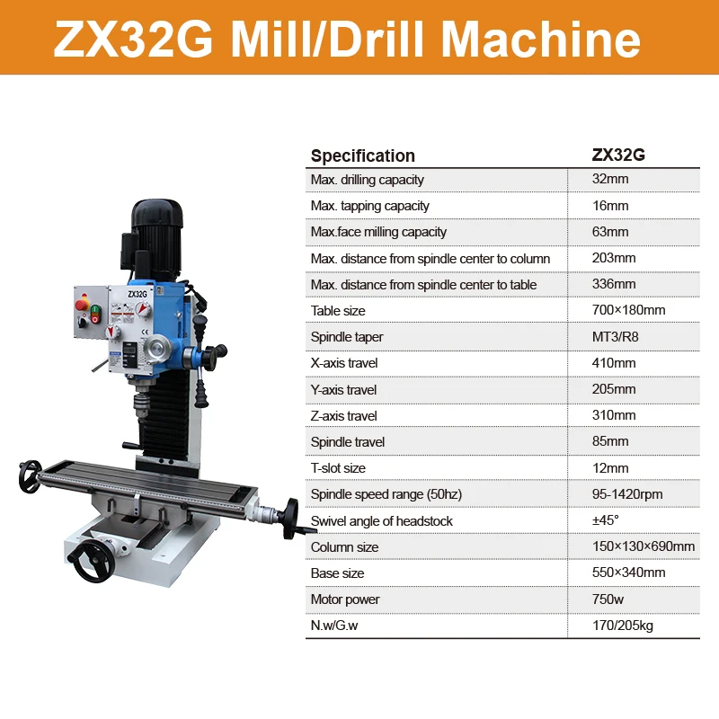 ZX32G Manual Milling Machine - High Quality & Competitive Price