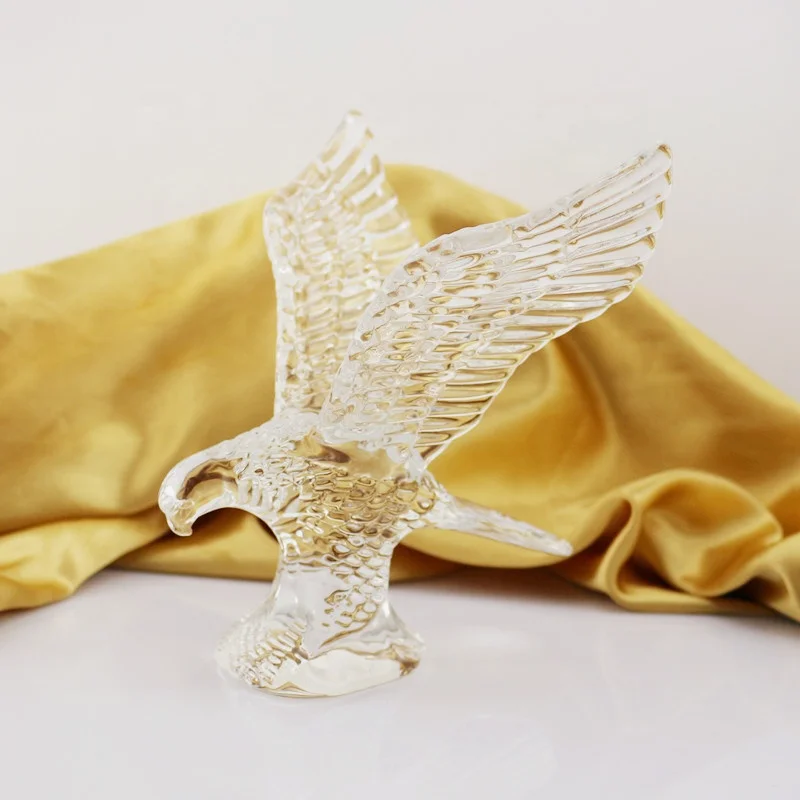 2024 K9 Crystal Eagle Statue Trophy Crystal Figurine for Business Gift Office Decoration