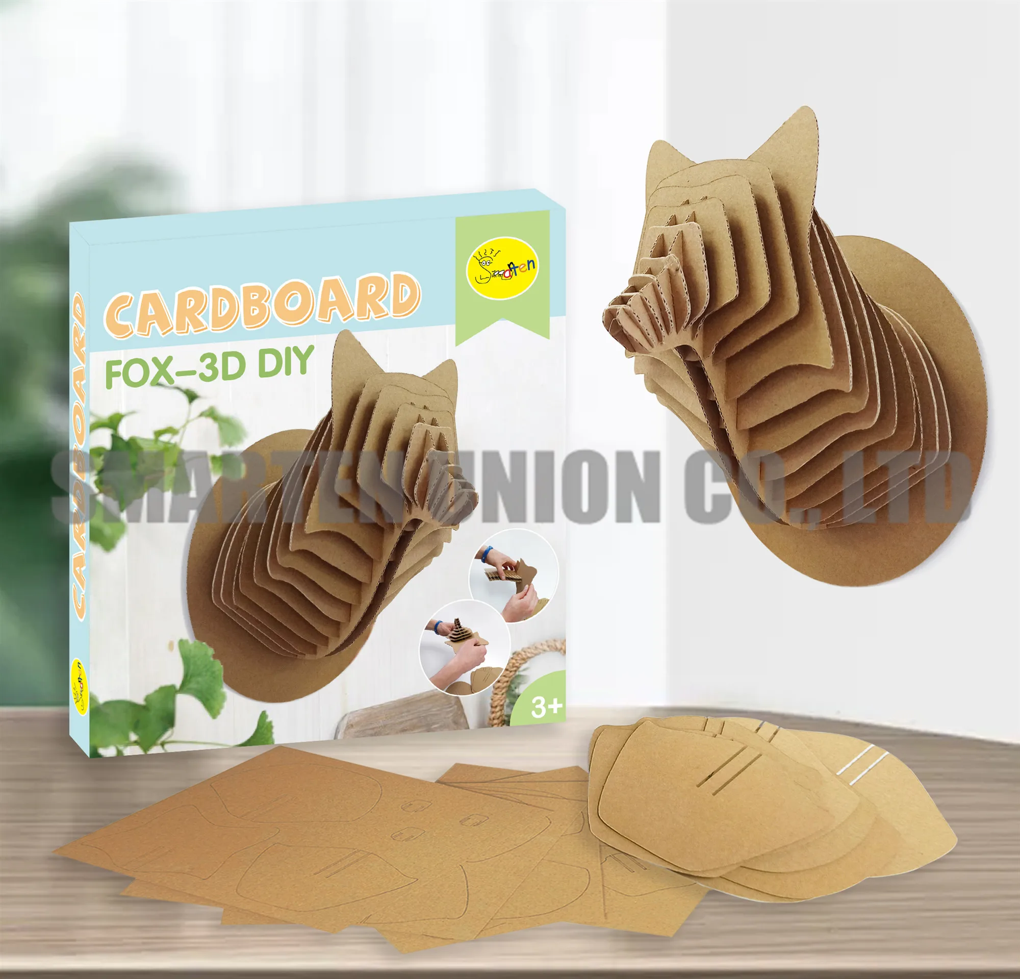 Head Animal Fox 3d Cardboard,Sculpture For Wall Decoration Diy Shk07 - Buy  Wall Decoration,Diy Kit,Diy Craft Kit Product on 