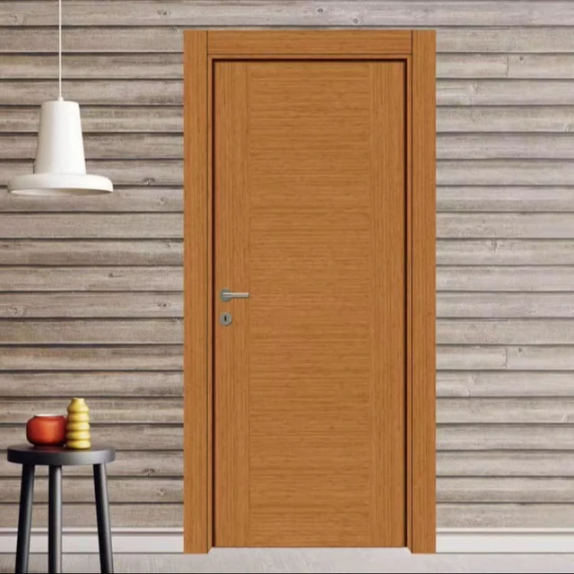 North Africa Hot Sale Hotel Interior Soundproof Bedroom HDF MDF Wood Door Melamine Solid Latest Teak Wood Door Slab Doors