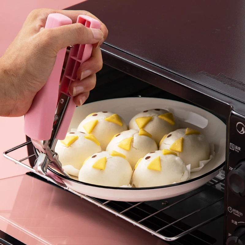 Kitchen Tool Clip Set with Anti-scalding Gloves Hot Plate Gripper Bowl Clips Silicone Rubber Pot Holder Heat Resistant Grips