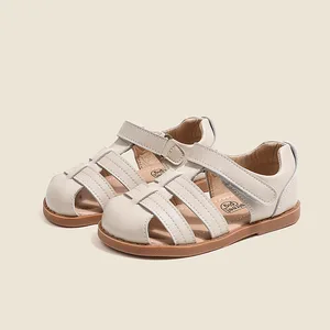 2026 Summer New Baby Soft Sole Velcro Closure Kids' Casual Shoes for Boys and Girls Anti-Slip Roman Style Beach Sandals