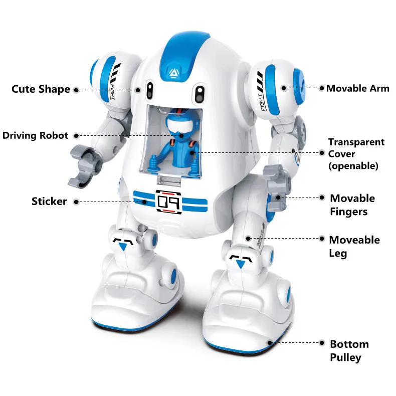 Self Assembly Kid Mini B O Cute Intelligent Education Toy Moving Robot