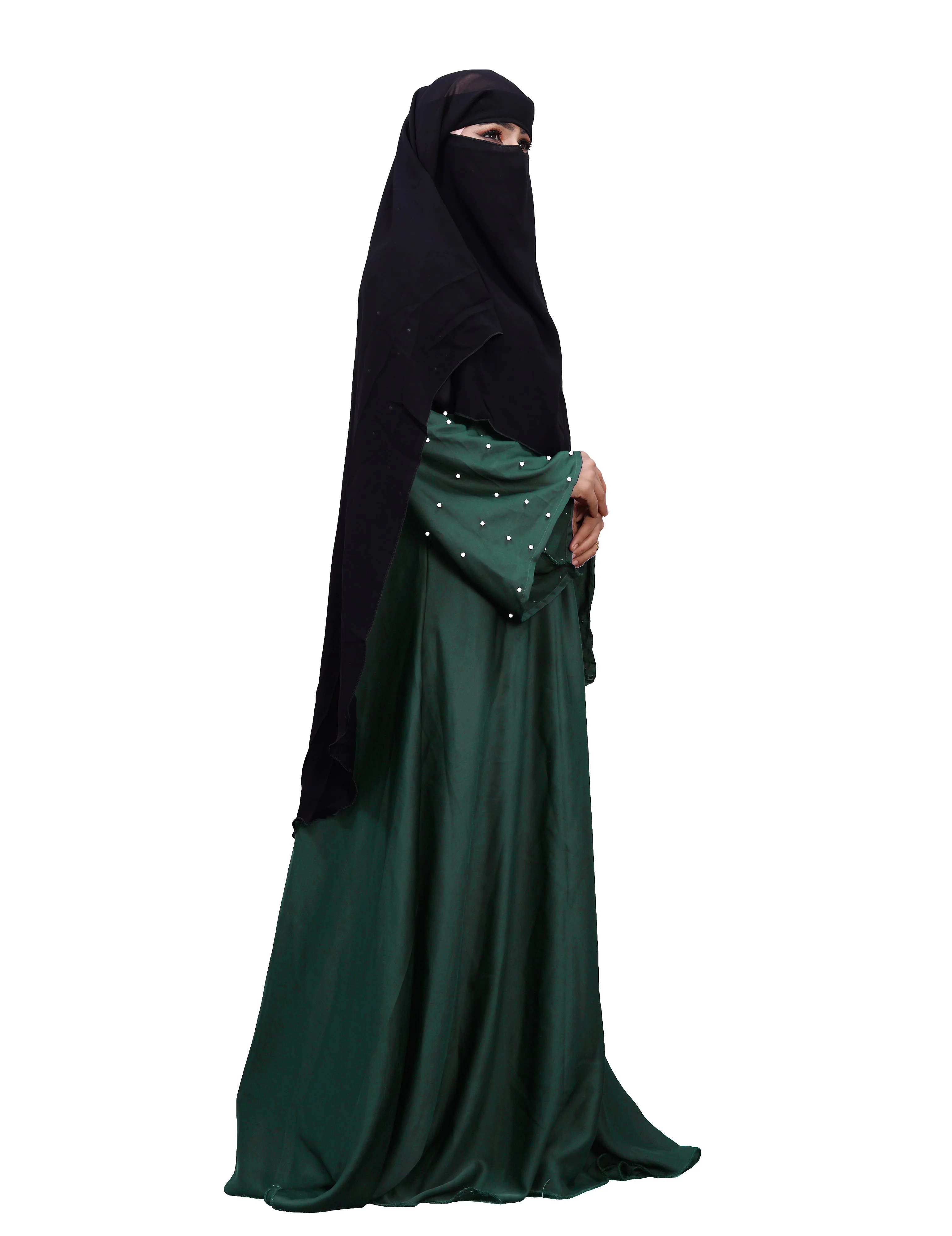 Plain Black Long Layer Niqab Scarf Hijab For Women - Buy Satin Silk  Scarf,Printed Square Scarf,Stitched Scarf Product on Alibaba.com