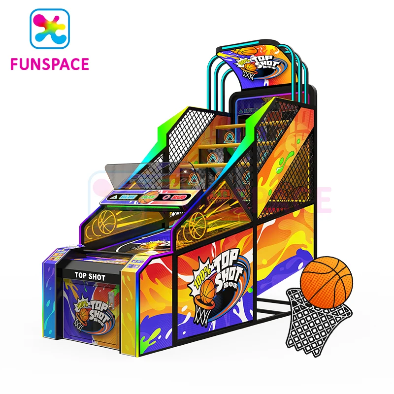 Funspace New Coin Operated Two Player Tic-tac-toe Shooting Game  Machine Arcade Game Hoop Basketball Arcade Game Machine