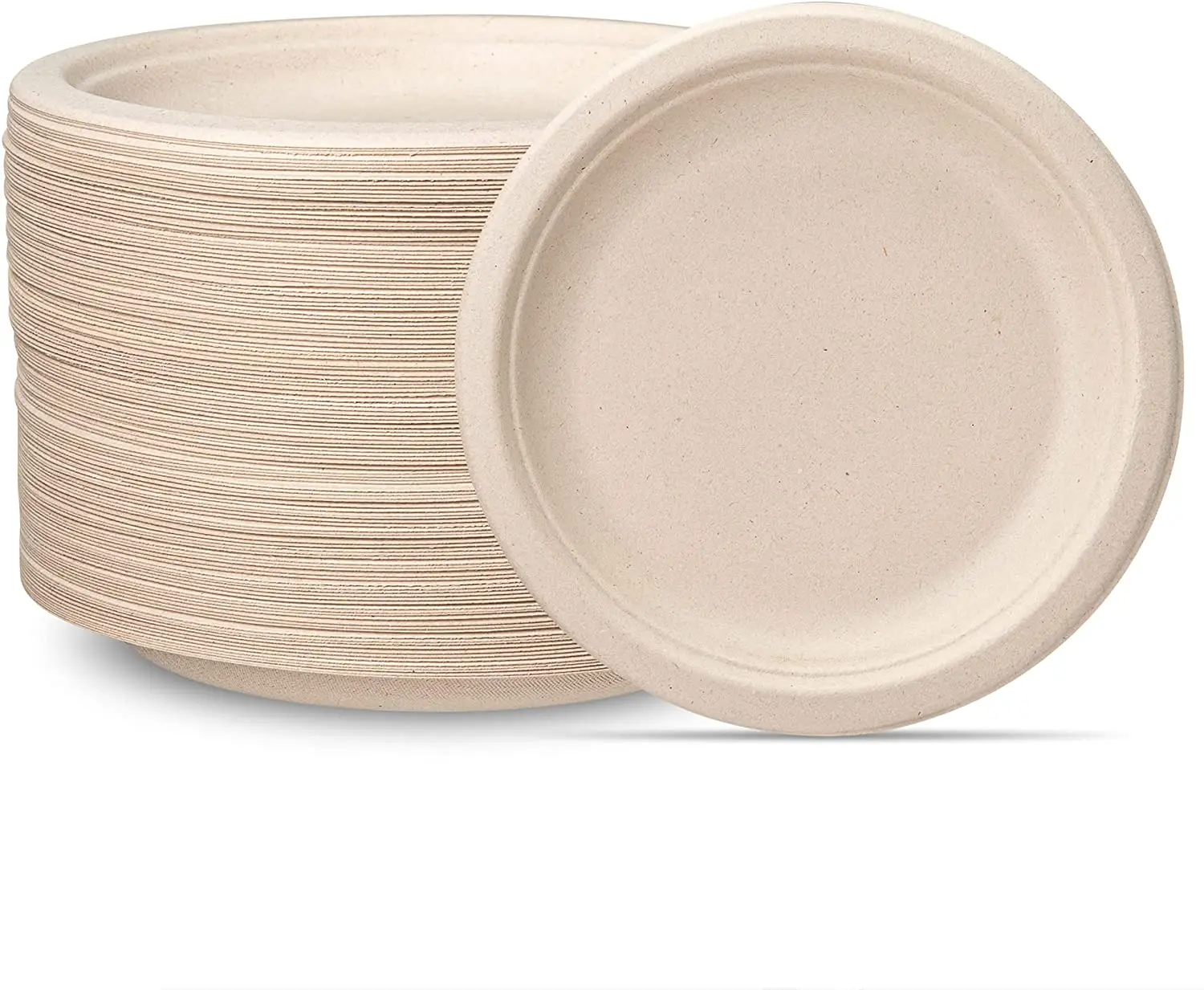 100% Compostable 6 Inch Heavy-Duty Eco-Friendly Disposable White