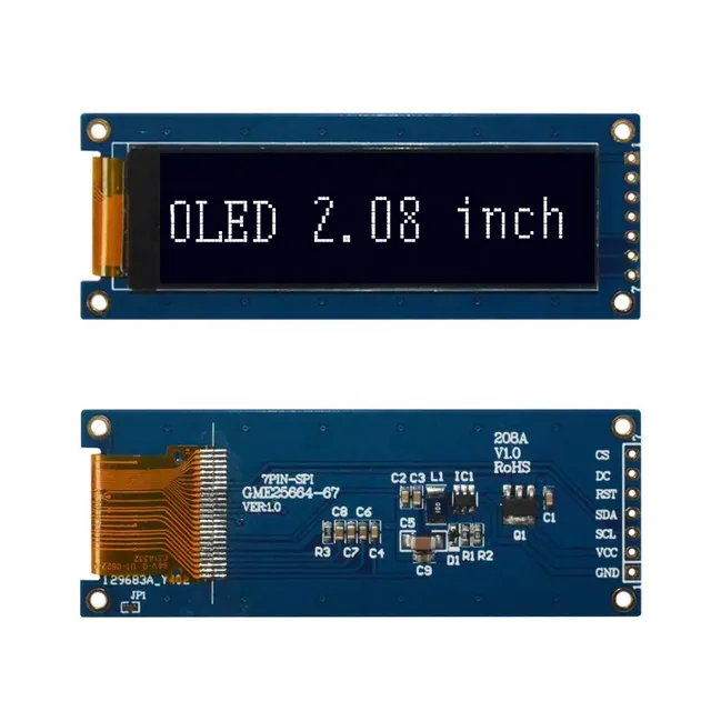 2.08inch 256x64 OLED Screen Module OLED 2.08" SH1122 SPI 2.08 Inch OLED Display Panel Module