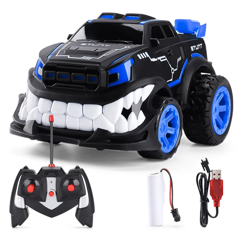 Coche Teledirigido Camión Monstruo 1/16 Con Stomp, Rotación 360°, Spray, Luces Y Música – Velocidad 15 Km/h, Batería De 1200 MAh Para 40 Min De Diversión