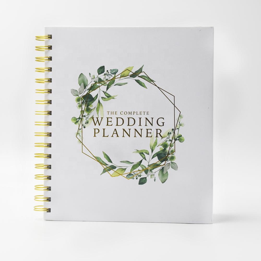 
Индивидуальный Золотой переплет в твердой обложке, Свадебный планировщик/Свадебный планировщик, дневник, органайзер 