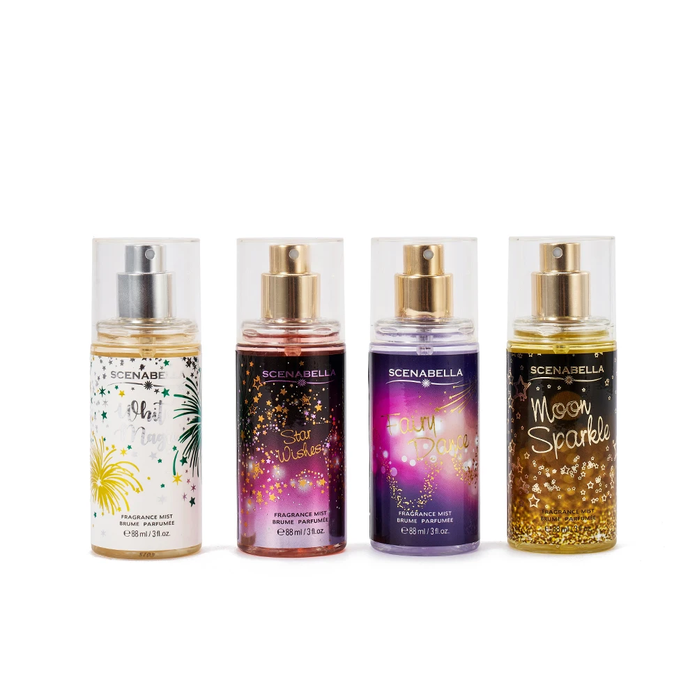 Hot Selling Fine Fragrance Mixed Travel Size Body Mist Spray Perfume Set  for Women 88ML