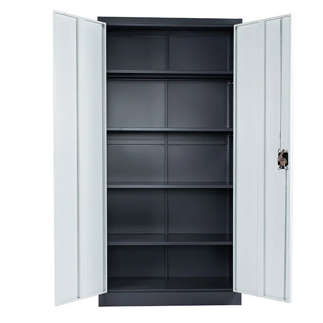 Металлические шкафы для хранения, офисные шкафы с 2 дверцами, металлические шкафы для хранения с 4 регулируемыми полками, оптовая цена