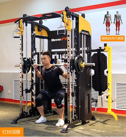 
Новый дизайн кабель кроссовер тренажерный зал оборудование Функциональный Тренажер Smith машина 