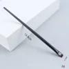 Plastic handled black extra small flat head eyeliner brush