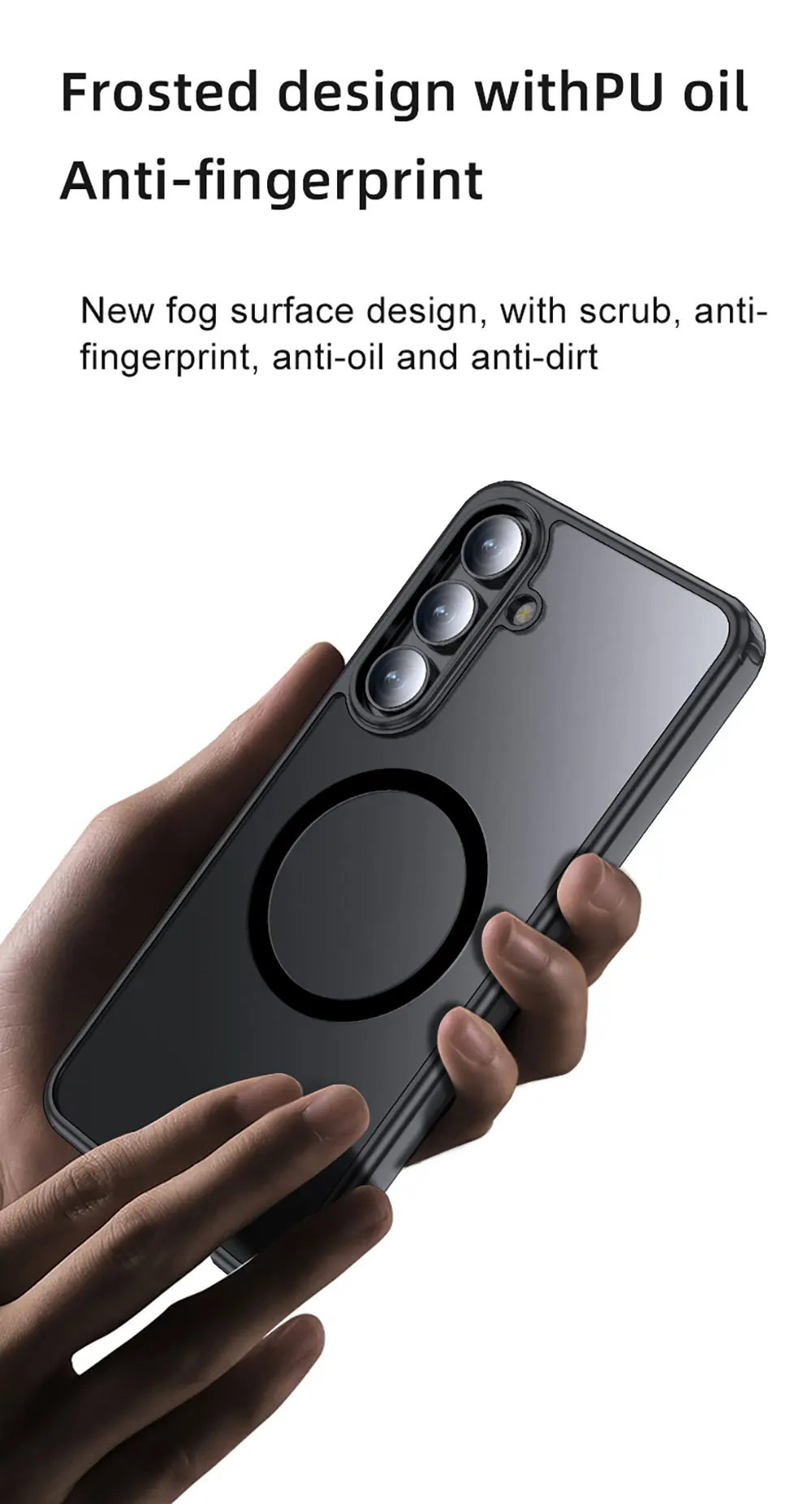 product laudtec slim translucent matte shockproof with anti fingerprint phone case for samsung galaxy s25 fe 2025-7