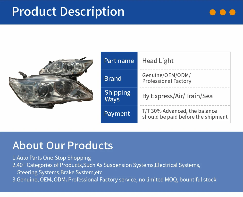 Automotive Head Light For Camry Acv51 Asv50 8113006a00 Head Lamp Buy