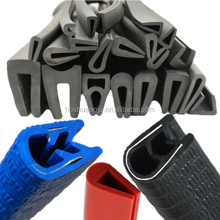 C Shape Rubber Profiles U Type EPDM Rubber Extrusion Parts Window Weather Strip Various Sizes Can Be Customized