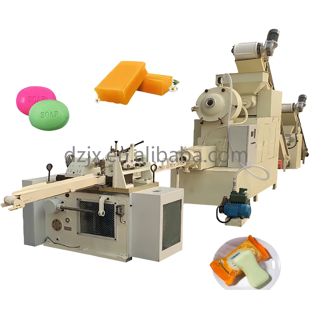 Dzjx Fully Automatic Small Scale Bar Soap Making Machine Soap Plodder Machine Solid Soap