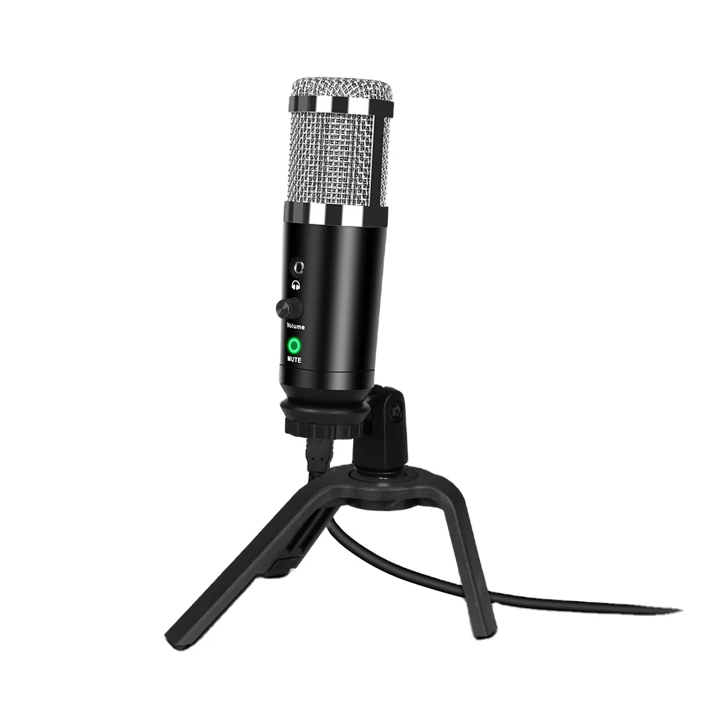 Biner A9 Professional Tabletop Metal Voice Recording Usb Condenser Studio  Microphones PC Microphone Podcast Recording Gaming Mic