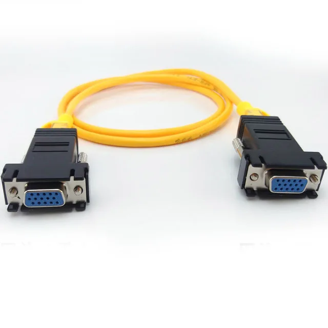 VGA Extender Male to LAN CAT5 CAT6 RJ45 Network Cable Female