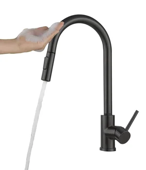 OEM energy-saving technology bathroom equipment Kitchen sink can pull touch sensing faucet