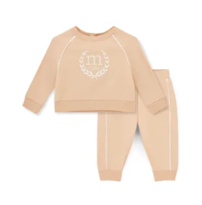 Custom Winter Kids Clothing Set Terry Sweatshirt with Embroidery Jogger Set Boys' Fashionable Outfits